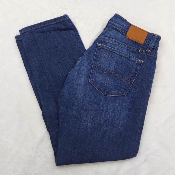 Lucky Brand Sweet Crop Mid Rise Blue Cropped Jeans Hayward Size 27 - Picture 1 of 14
